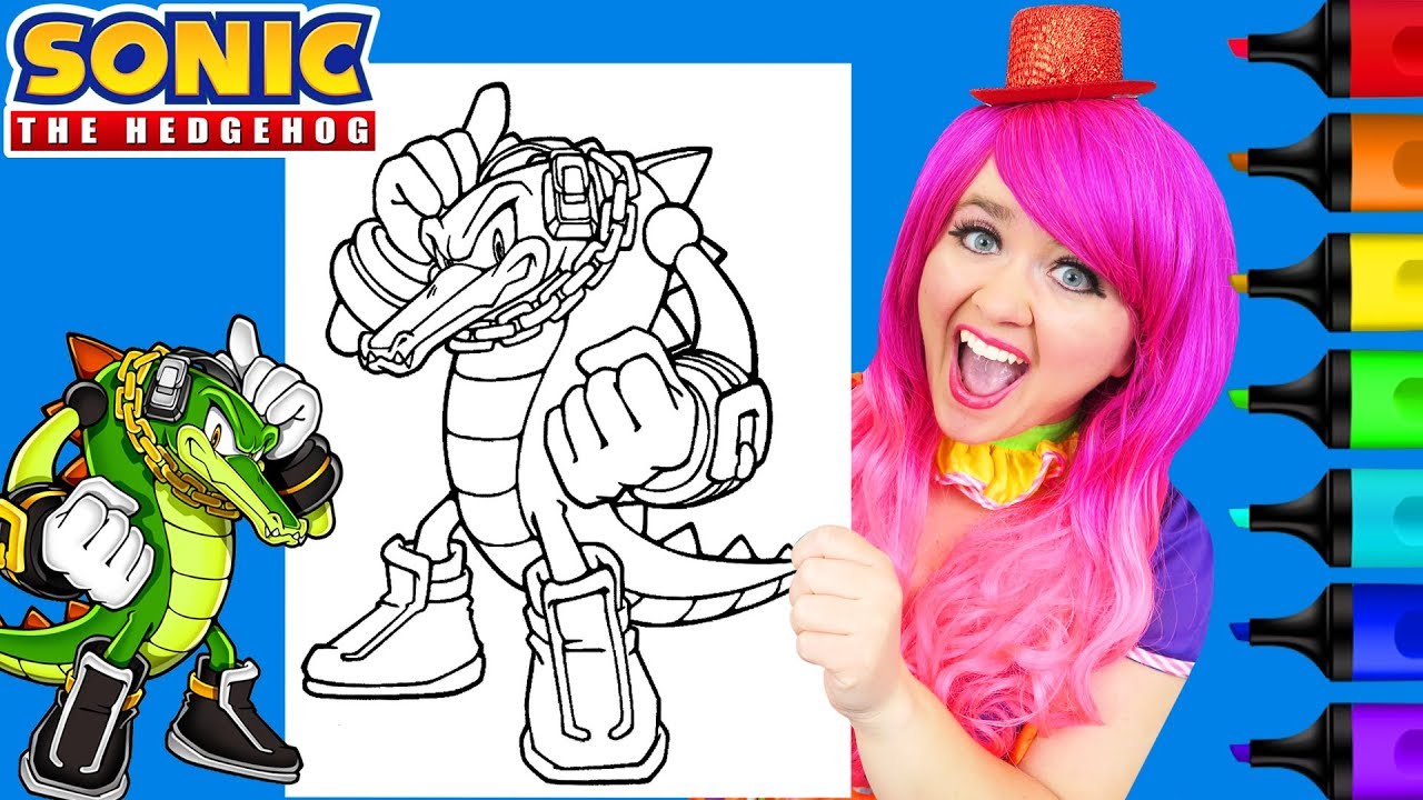 Coloring Vector The Crocodile Sonic The Hedgehog Coloring Page Prismacolor Markers | KiMMi THE CLOWN