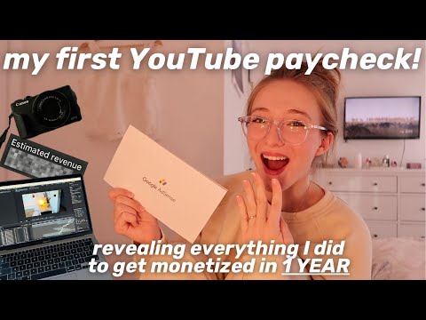 MY FIRST YouTube PAYCHECK!  How I Got Monetized in ✨1 YEAR✨ + How to Make Money on YouTube