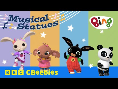 Bing Plays Musical Statues 🐰 ✨ | Freeze Dance Game for Kids | CBeebies