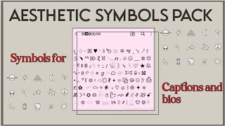 Aeเบฎโ heโ แฅc symbols/emojis pack -(symbols for captions/bios) | copy & paste