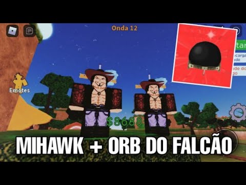 Mostrando o Mihawk com Orb no All Stars Tower Defense