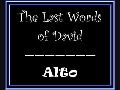 The Last Words of David   Alto