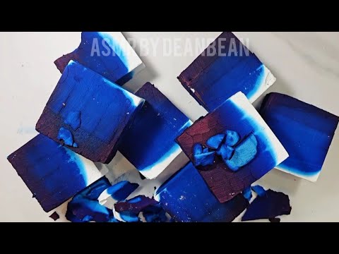CRISPY BRIGHT BLUE DYED GC BLOCKS | ASMR  | SO SATISFYING | SLEEP AID