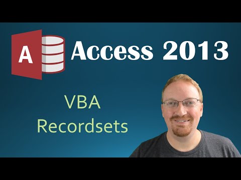53. VBA - Recordsets Part 1 (Programming In Microsoft Access 2013) 🎓