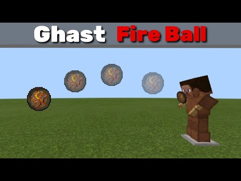 Minecraft PE: Shoot Ghast Fireball Tutorial