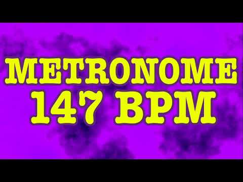 147 BPM Metronome - 10 Minute Metronome - 147BPM Click Track - 10 Minute Timer - Metrónomo 147 BPM