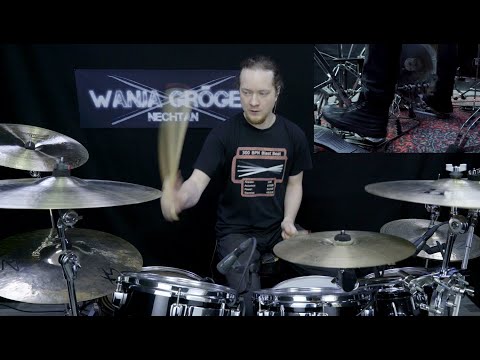 Shuffle beat with metal drumming - Shuffle beat with double bass drumming