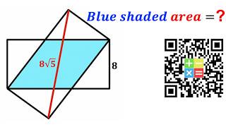 Can you calculate area of the Blue Parallelogram | (Rectangle) | #math #maths | #geometry