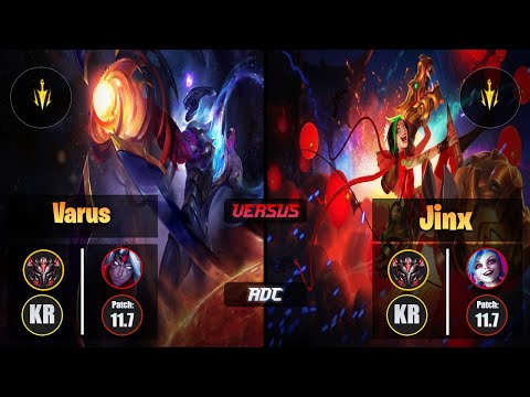 GrandMaster VARUS [Lethal Tempo] (ADC) VS  JINX - Grandmaster KR Patch 11.7
