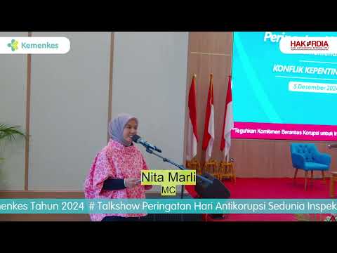 Talkshow Peringatan Hari Antikorupsi Sedunia Inspektorat Jenderal Kemenkes Tahun 2024