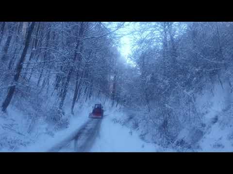 the road from Suncuius to Zece Hotare in winter
