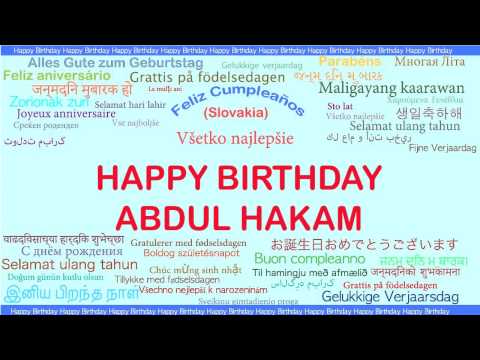 AbdulHakam   Languages Idiomas - Happy Birthday