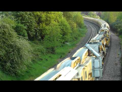 Freightliner class 66's with high output ballast cleaning train