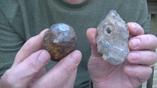 Flint Knapping - With a Meteorite! Or is it UFO crash metal or is it something else?