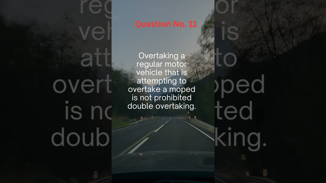 Japan Driving Test Question No. 11