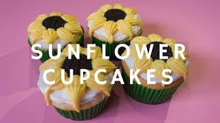 Baking Sunflower Cupcakes ft. Friends || VLOG