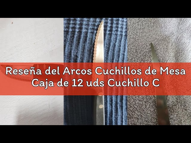 Vídeo relacionado con Arcos Cuchillos de Mesa, Juego de Cuchillos Chuleteros 4 piezas, Acero Inoxidable Nitrum de 110 mm, Mango Nylon Color Negro
