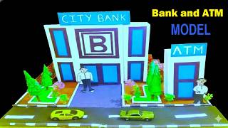 Bank Building model Making Project | DIY | ATM model Making using Cardboard