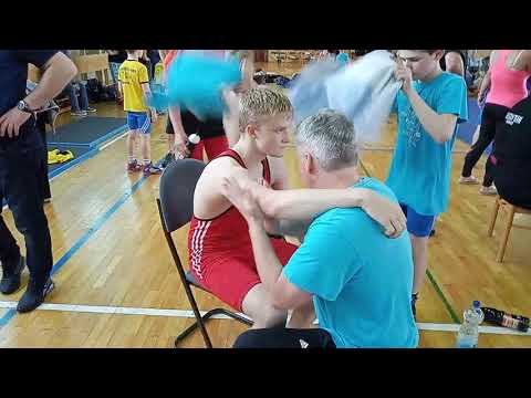 TJ Nivnice zápas Filip Jozefák vs. Szymon Wijatyk (Pol.) Memoriál Miroslava Rešla 2019 Nový Jičín