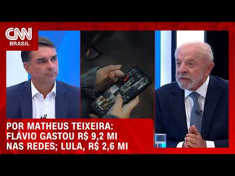 Veja o valor gasto por Flávio e Lula para impulsionamento de suas redes sociais | CNN 360°