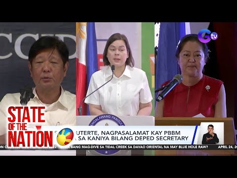 VP Sara Duterte, nagpasalamat kay PBBM sa tiwala sa kaniya bilang DEPED Secretary SONA