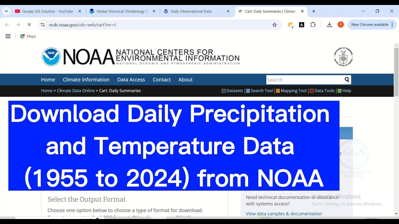 How to Download Daily Precipitation and Temperature Data (1955 to 2025) from NOAA for free