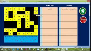 HOW TO USE THE AUTOMATED AND INTERACTIVE CROSSWORD PUZZLE TEMPLATE  by Thaddeus R  Fernandez