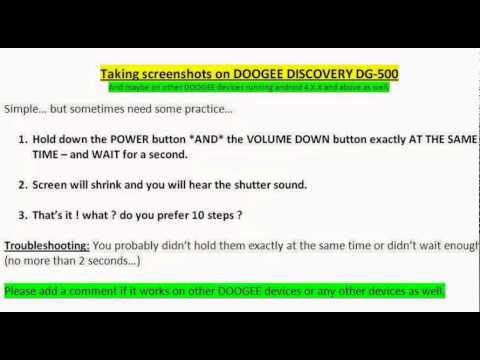 Screen capture on DOOGEE Android devices