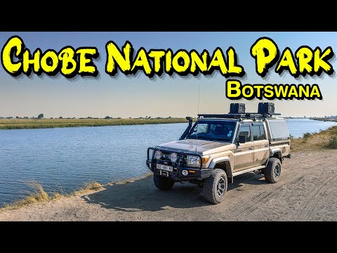 Chobe National Park in Botswana. Overlanding with a landcruiser 79series. Elephant Sands