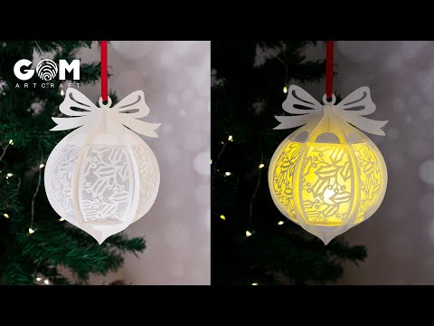 How to make a Hanging Arabesque  Christmas Ball - Arabesque Tile Christmas Ornament