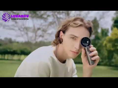 LUNANOV Upgraded Rechargeable Handheld Fan,199Level Speed Adjustment,Visual Wind Speed Power Display