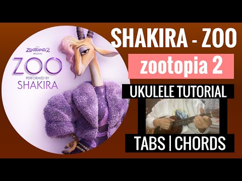 Shakira - Zoo (Zootopia 2) | Ukulele Tutorial | Cover | Chords | TABS