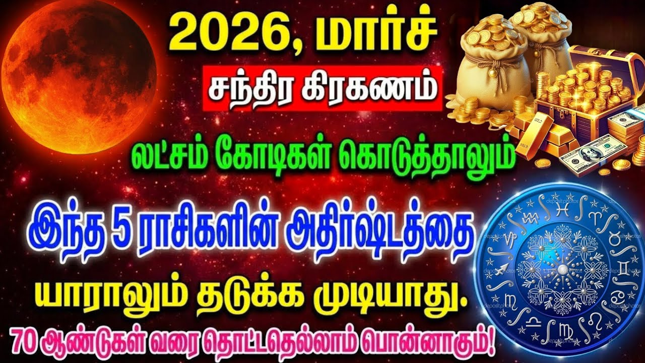 2026 மார்ச் 3 சந்திர கிரகணம்: இந்த 5 ராசிகளுக்கு சிறப்பு ?