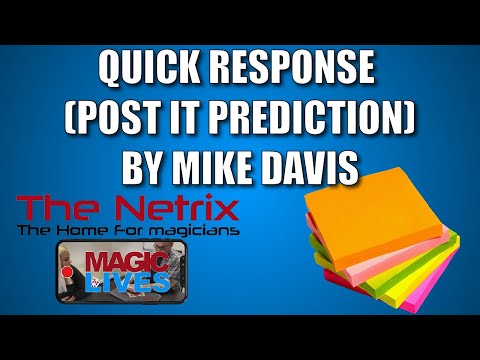 Quick Response (Post It Prediction) by Mike Davis | Crazy Post-It Note Magic