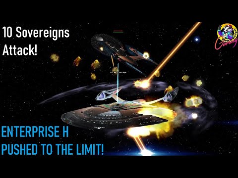 USS Enterprise H takes on 10 ENTERPRISE E's! - CHAOS - Pacman?appearance.. - Star Trek Ship Battles