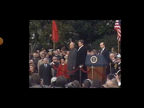 Soviet Union Visit USA 1987[Soviet And America Anthem]