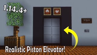 How to Make a Compact, Realistic Piston Elevator! | Minecraft Redstone Tutorial | 1.14.4+