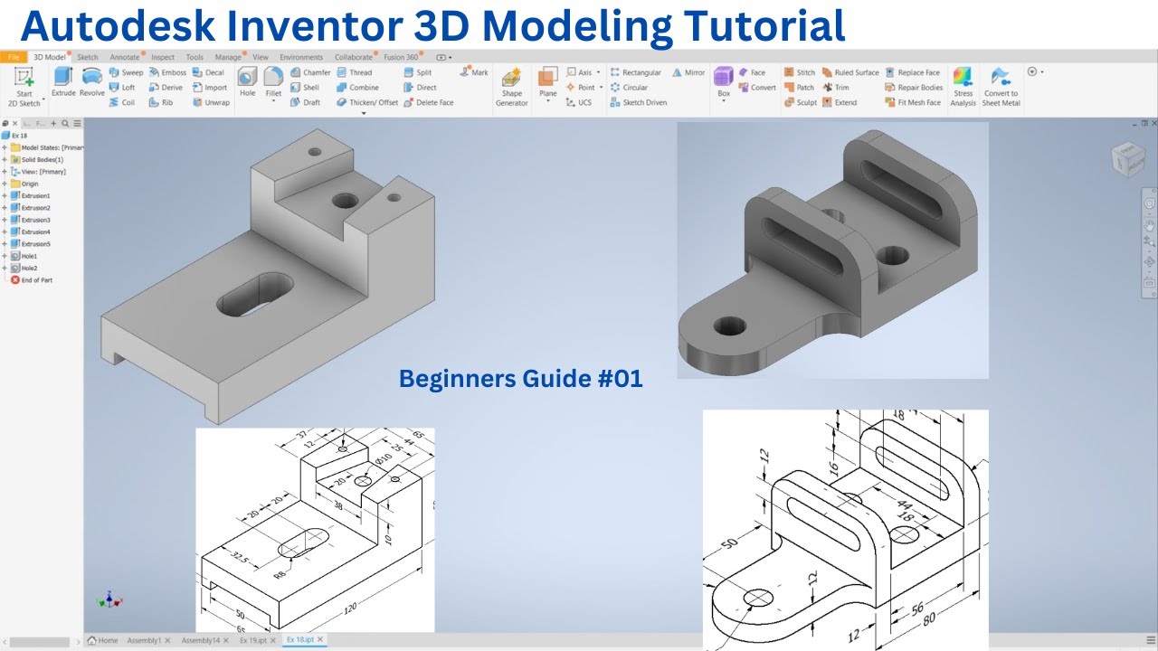 Autodesk Inventor 3D Modeling Tutorial: Beginners to advanced level