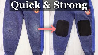How to Sew Knee Patches by Machine WITHOUT Taking the Pants Apart