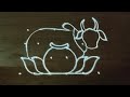 Creative Pongal Rangoli Kolam With Dots Mattu Pongal Rangoli Sankaranti Mugglu NSchannelrangoli