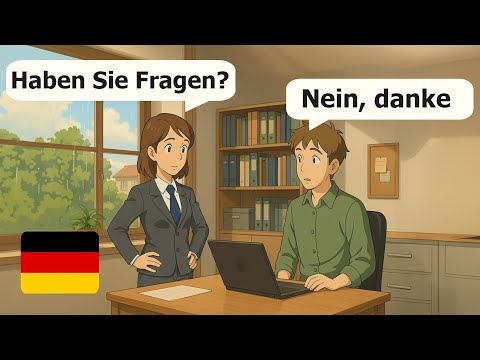 Learn German through Dialogues (A1-A2): 10 German Conversations at the Office