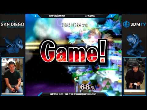 LSSD 152 - SD | Santiago (Falco) vs. Gage (Sheik) - SSBM Top 12 Winners Quarters - Smash Melee