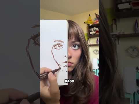 😲 Questa ragazza ha disegnato il suo ritratto così perfettamente che tutti sono rimasti stupiti! 🎨