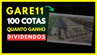 CHEGUEI A 100 COTAS DO GARE11 - QUANTO VOU RECEBER DE DIVIDENDOS