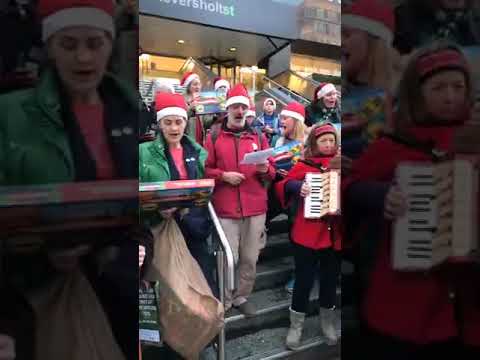 Chris Packham and friends singing XR carol 'Jingle Bells' at HS2 QH standforthetrees.org