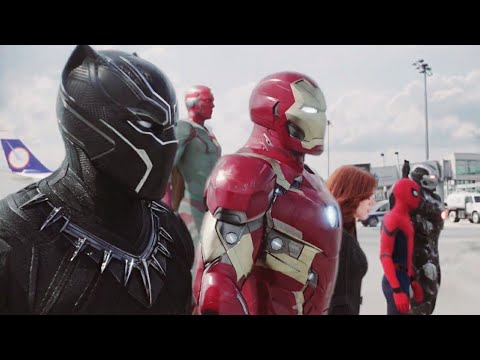 Time Homem de Ferro Vs Time Capitão América Batalha no Aeroporto |Capitão América: Guerra Civil