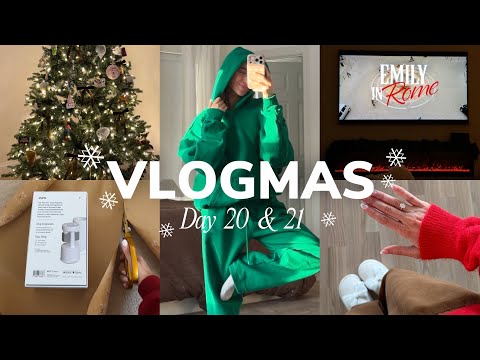 VLOGMAS DAYS 20 & 21 ❅ wrapping gifts, nails done, PR haul, & advent calendar!
