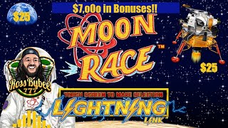 ⭐️⭐️ OVER $7,000!⭐️⭐️ HANDPAYS JACKPOTS BONUSES GALORE Moon Race Lightning Link S1E1