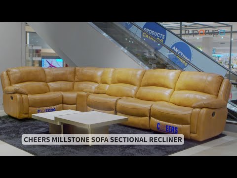 Gambar Cheers Millstone Sofa Sectional Kulit - Tawny