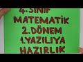 4. Sınıf  Matematik Dersi  Veri Toplama ve Değerlendirme Bu videomuz da 4. Sınıf Matematik Dersi 2. Dönem 1. Yazılı Sınavına hazırlık amacıyla hazırlamış olduğumuz birbirinden farklı ... konu anlatım videosunu izle